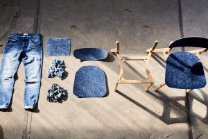 Rezign® tekstilfiner fremstillet af bl.a. gamle jeans