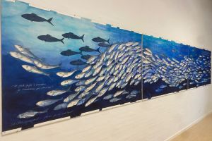 Udsmykningen af Sct. Olai Sognegård i Hjørring med en fiskestime